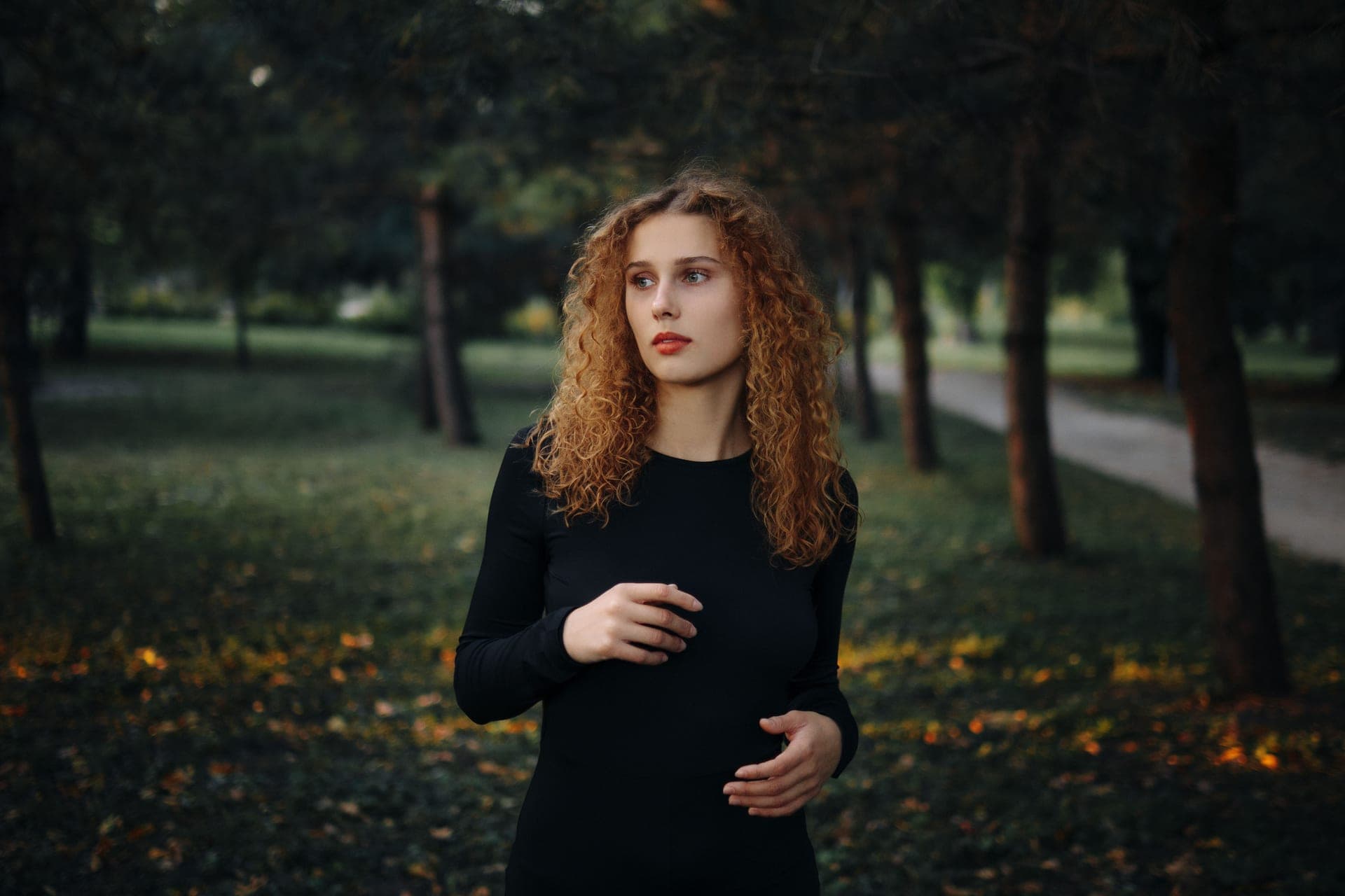 Defined natural curls photographed against a soft background